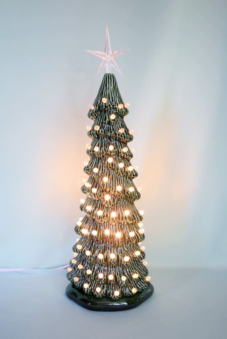 Vintage Style Lighted Christmas Tree Tall Slim Christmas Etsy