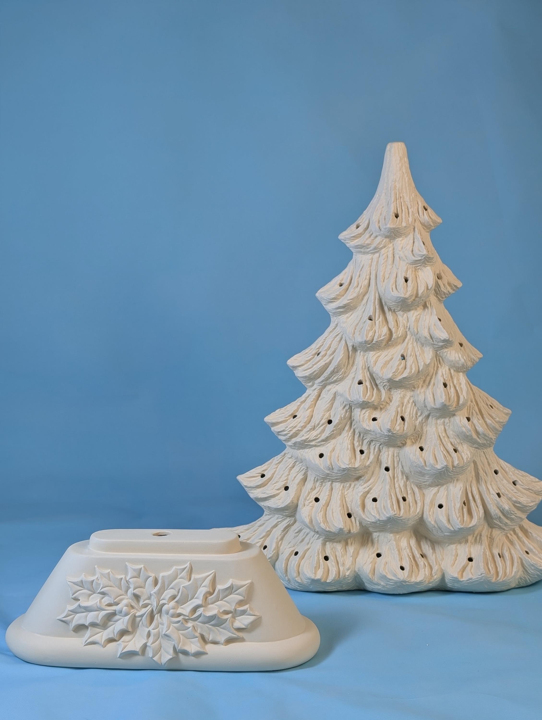 Vintage 16-inch Unpainted Thin Profile Nowell Ceramic Christmas