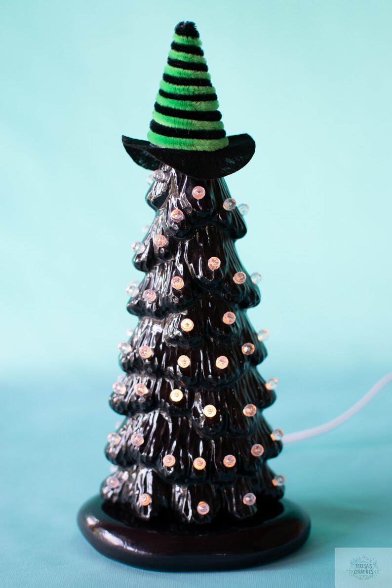 Mini Gothic Tree Halloween Witch Tree Black Holiday Decor Etsy
