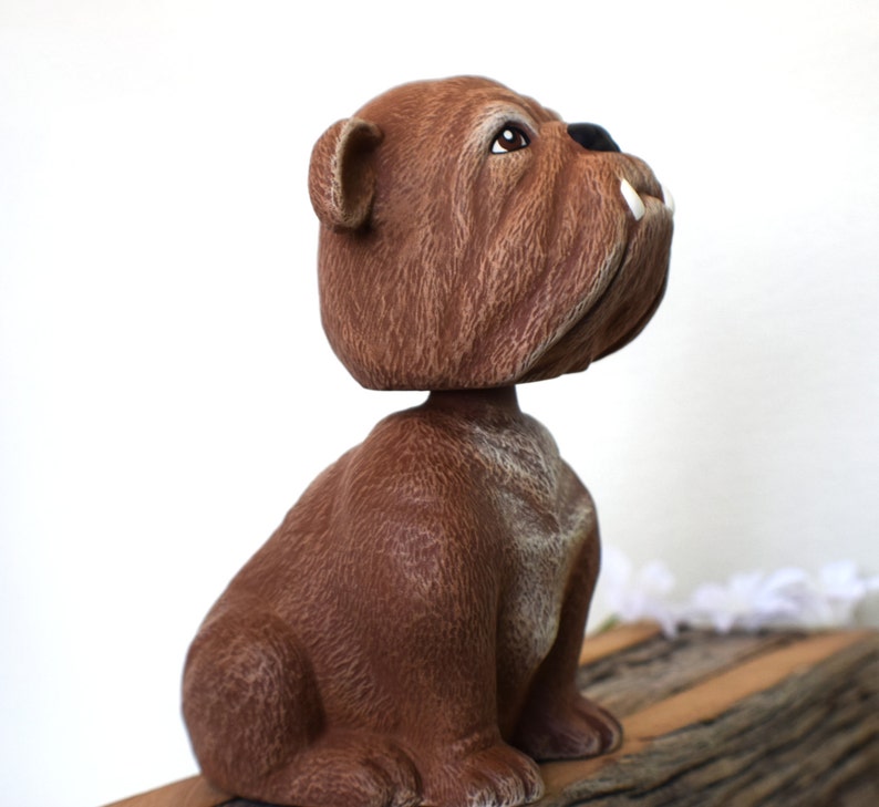 Bull Dog Bobblehead Ceramic Bull Dog Fine Art Ceramics Etsy