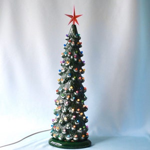 Ceramic Christmas Tree Slim Style Snowy Pine image 2