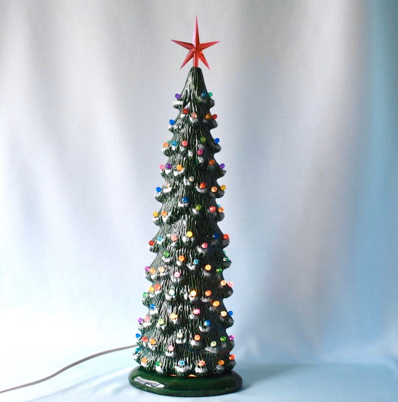 Ceramic Christmas Tree Slim Style Snowy Pine image 2