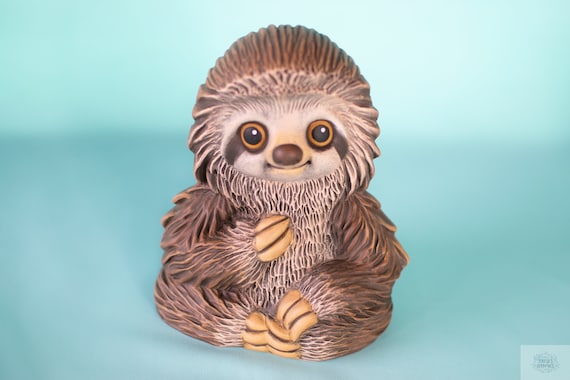 Medium Sized Sloth | Ceramic Garden Sloth | Sloth Yard Decor