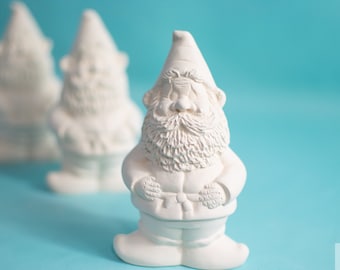 Small Bisque Gnomes | Gnome Paint Project | Ceramic Garden Gnome | DIY Garden Art