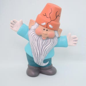 Crackpot Garden Gnome | Garden Deco | Father&#39;s Day | Yard Art | Garden Pot Gonk | Cottage Gnome Statue