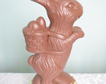 Ceramic Chocolate Easter Bunny | Faux Food | 10.5 Inches Tall