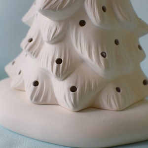 Ready To Paint Select Your Size Wispy Bisque Trees Heirloom Ceramic Tree Winter Holiday Decor Night Light image 7