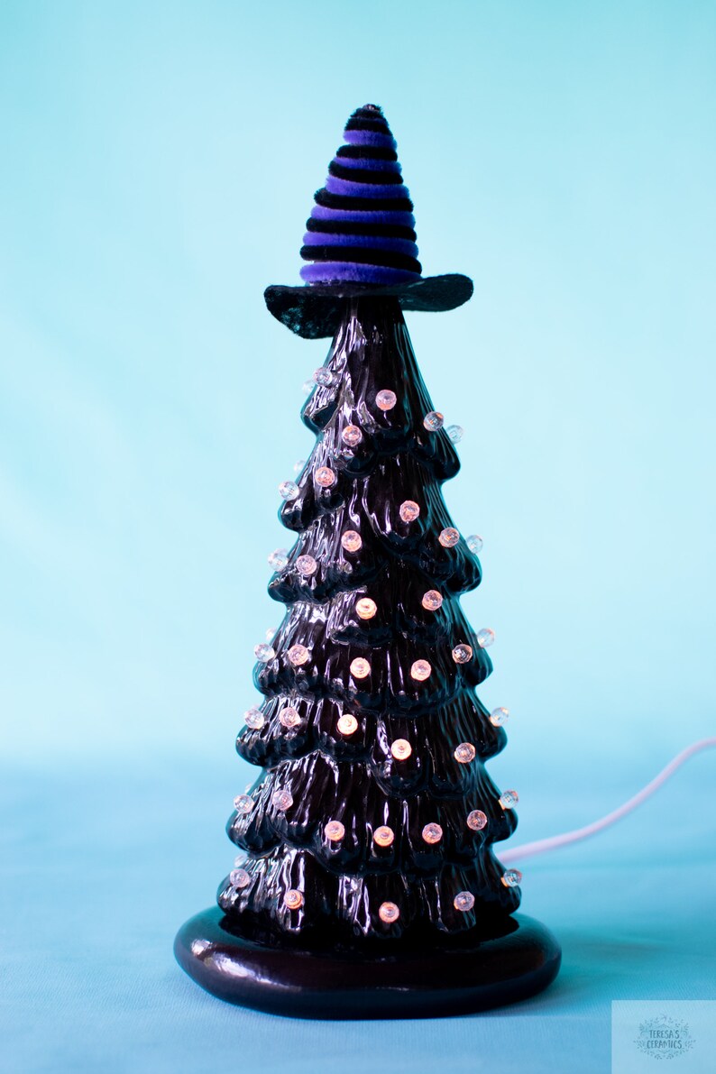 Mini Gothic Tree Halloween Witch Tree Black Holiday Decor Etsy