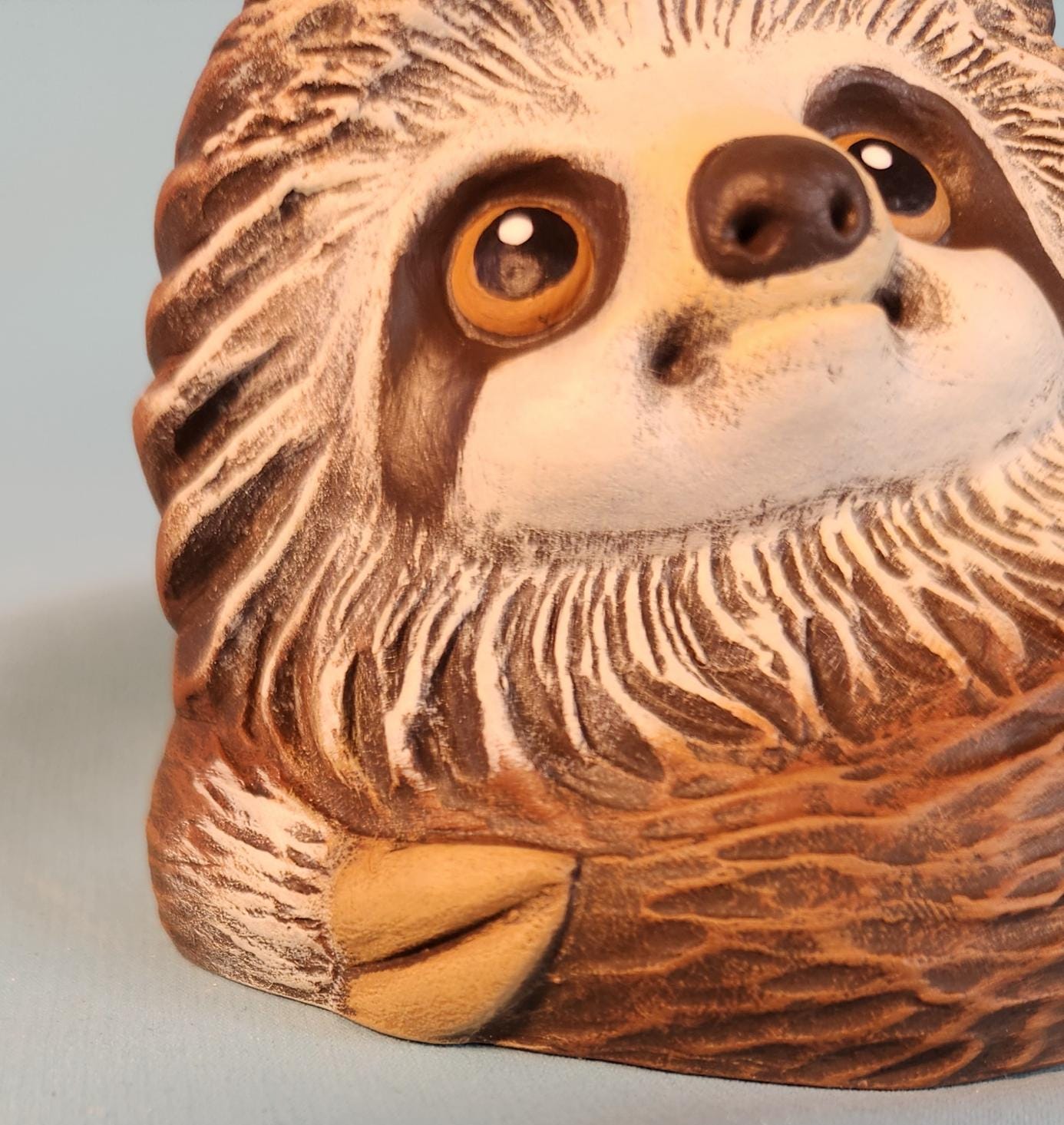 Adorable Ceramic Sloth Figurine for Garden, Patio, Nursery, and