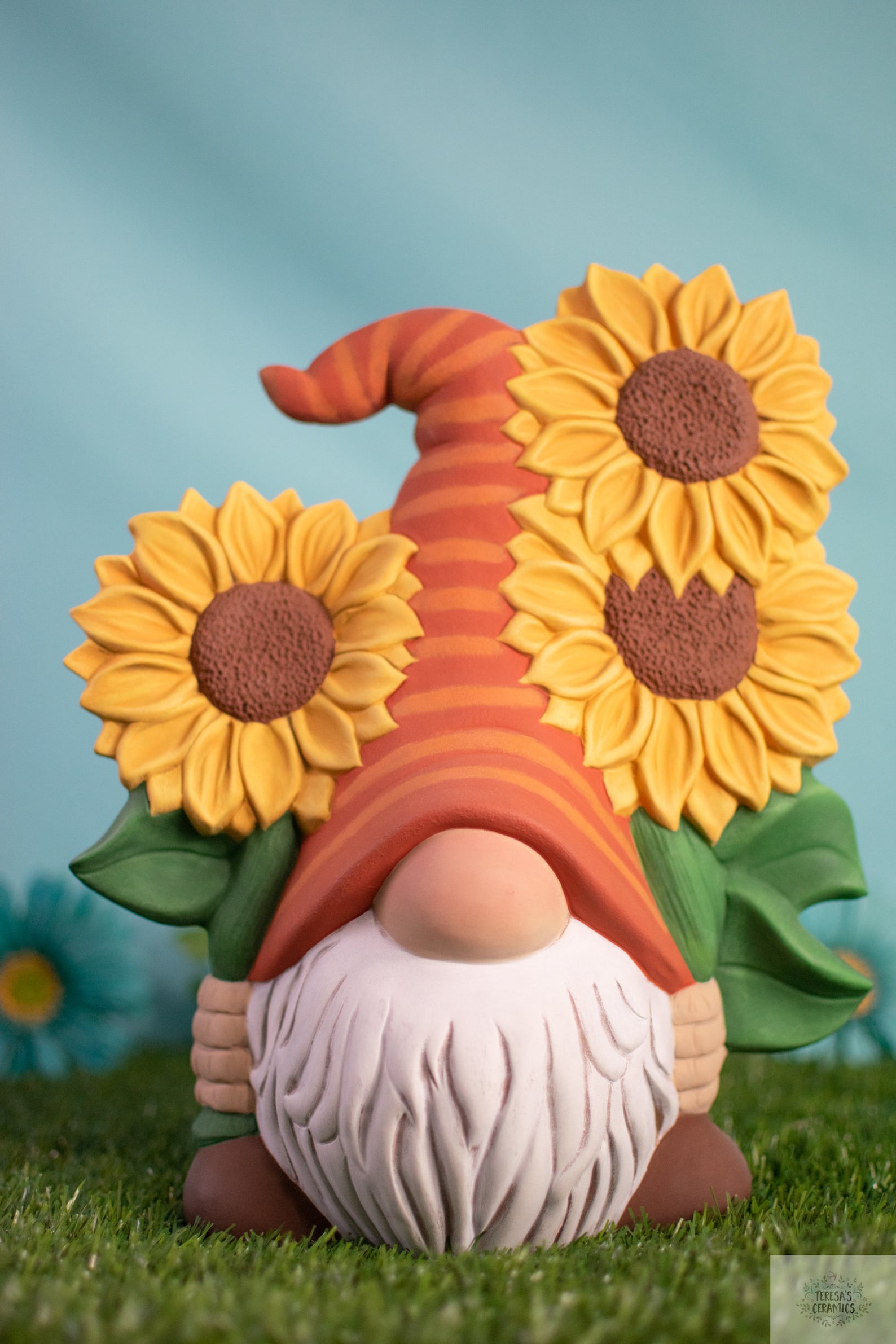 Sunny Sunflower Gnome Garden Gnome Decor Sunflower Garden Etsy