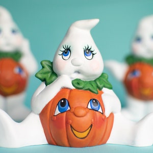 Mini Pumpkin Ghosts Halloween Boo Babies Set of Three | Etsy