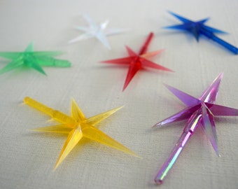 Plastic Star - Replacement Star for Ceramic Christmas Tree -  4 inches - Ceramic Christmas Tree Star - Large Christmas tree star