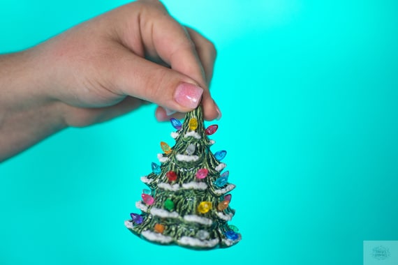 Starlight Christmas Event 2022 Moni Mini Ceramic Christmas Tree Ornament Snowy Pine Evergreen | Etsy Ireland