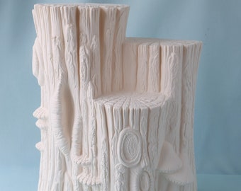 Ceramic Bisque - Wood Stump - Ready to Paint - Wooden Stump Stand - Woodland Display - DIY ceramic project - Ceramic bisque - Display stand