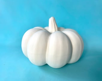 Bisque Fall Pumpkin | Cute Round Pumpkin | Halloween Pumpkin Decor | DIY Fall Craft | Autumn Home Decor