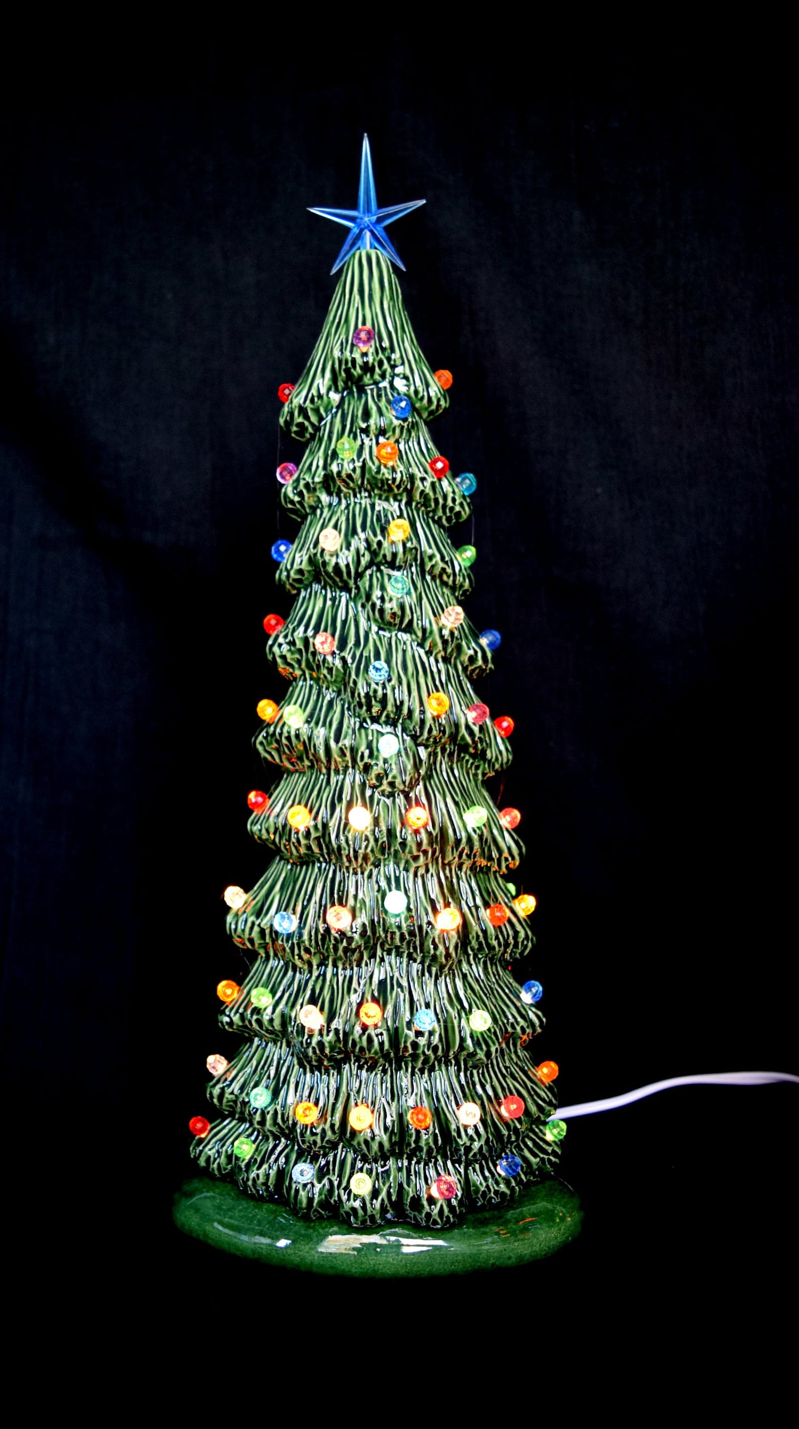 Vintage Style Lighted Christmas Tree Tall Slim Christmas Etsy