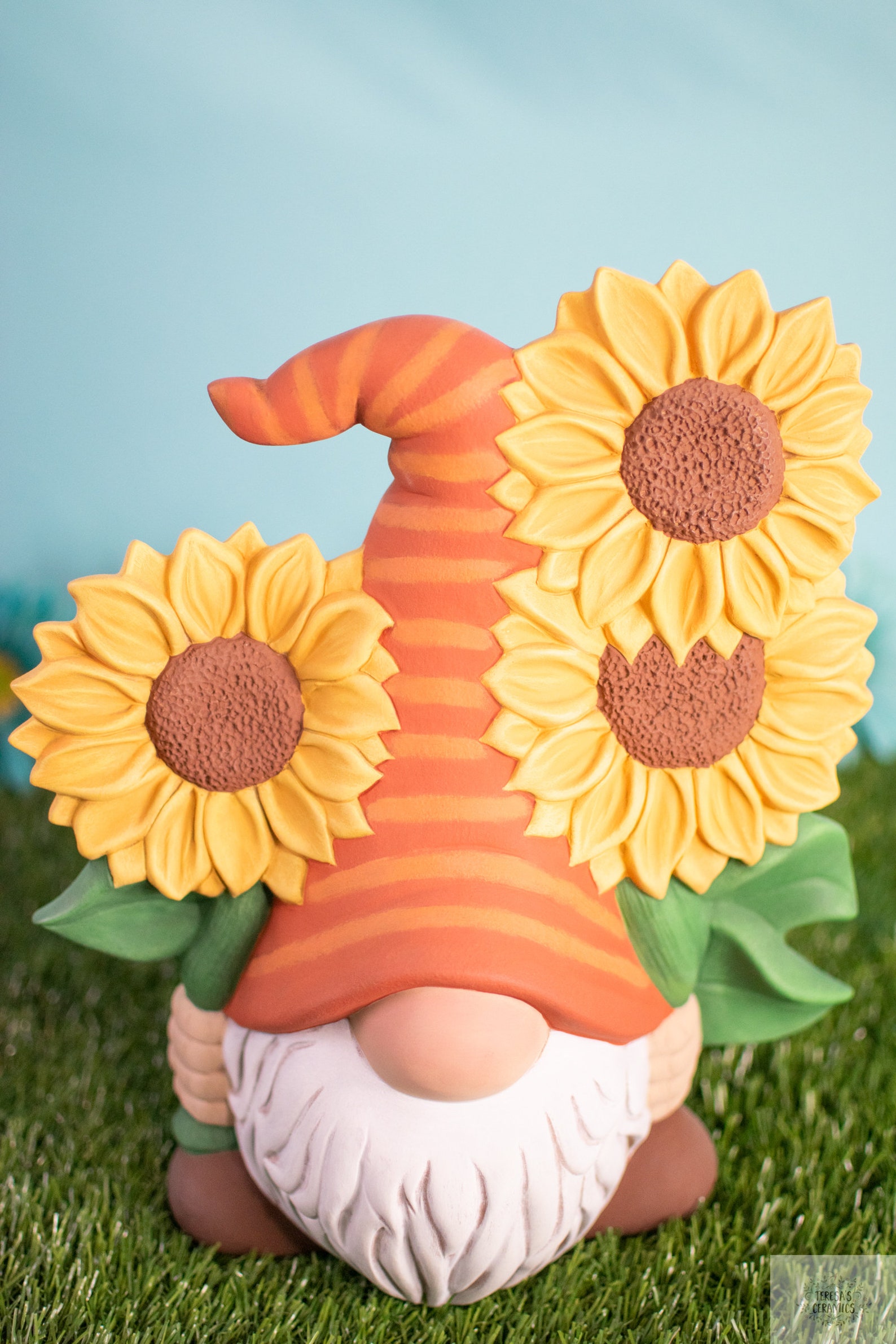 Sunny Sunflower Gnome Garden Gnome Decor Sunflower Garden Etsy
