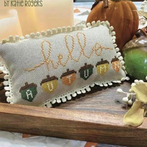 HELLO Autumn,  Primrose Cottage Stitches, 10% off retail, chart