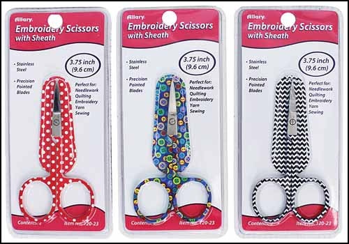 3 3/4 Needlepoint Tip Polka Dots Embroidery Scissors and Sheath