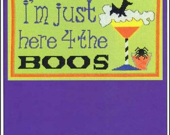 Here for the boos womens long sleeve tshirt horror cocktails