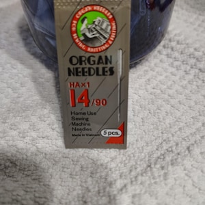 Organ Sewing Machine Needles 14/90, pack of 5