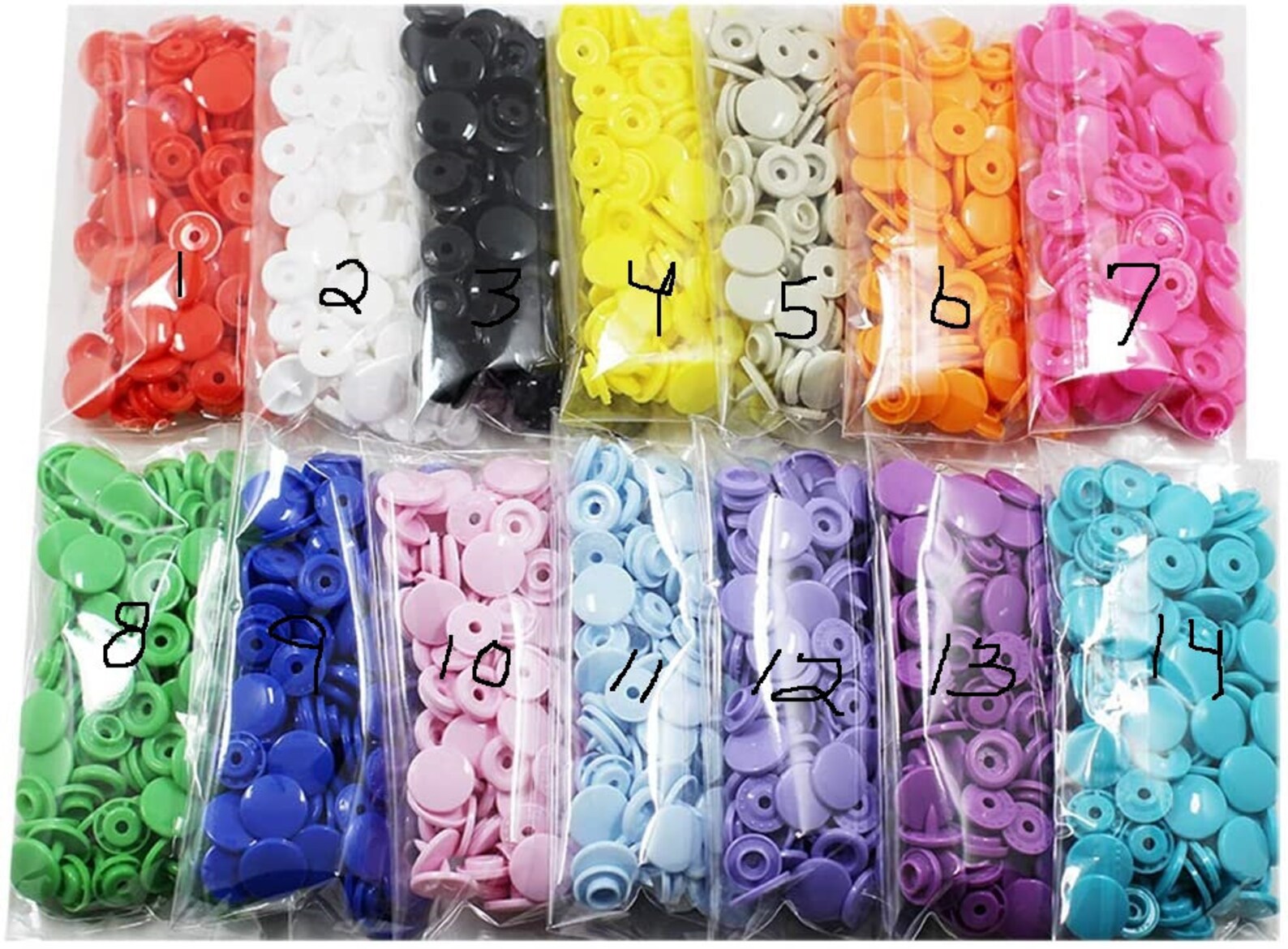 KAM plastic snaps Size 20 T5 14 colors to choose from Etsy
