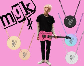 MGK Double XX necklace | Engraved Disc Pendant