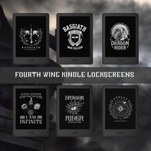 Fourth Wing Kindle Lock Screen | Screensaver | Digital Download Wallpaper | Personalize Your Kindle Lock Screen, Digital Download