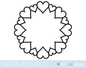 Heart Wreath Cut File for Project Life & Scrapbooking