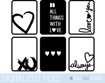 Love Cards (3x4) Digital Cut Files