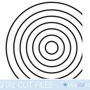 Cerchi concentrici Sfondo Taglio File per Scrapbooking o Papercrafting