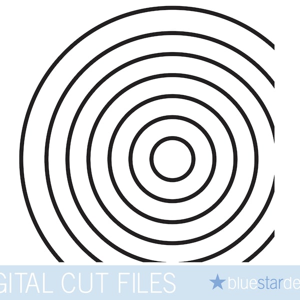 Concentric Circles Background Cut File for Scrapbooking or Papercrafting