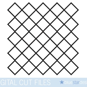 Könnte beinhalten: Schwarz-weißes digitales Schnittmuster mit einem geometrischen Muster aus einem Quadratgitter.