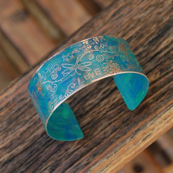 Earth Mother - Copper Cuff Bracelet by koregon