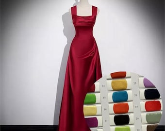 Prom Dress Satin in 130+ Colors |S1006| Long Formal Gown | 2026 Graduation Ball Outfit|Custom|vintage|y2k|80s|90s|2000s