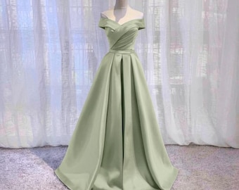 Prom Dress Satin in 130+ Colors |S1001| Long Formal Gown | 2026 Graduation Ball Outfit|Custom|vintage|y2k|80s|90s|2000s