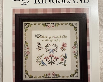 Gather Ye Rosebuds - Kingsland Cross Stitch Leaflet No. 19 - Sampler