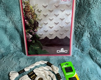 DMC Hardanger Kit - Hardanger No. 3 Book, Pearl Cotton Floss, Tapestry Needles