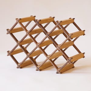 Custom Solid Wood Wine Rack // Wine Holder // Hosting Decor image 9