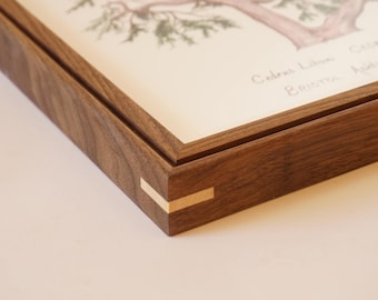 Custom Walnut Picture Frame // Made to Measure Wooden Photo Frame