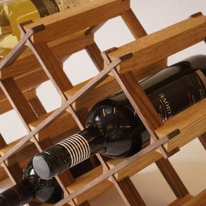 Custom Solid Wood Wine Rack // Wine Holder // Hosting Decor image 3