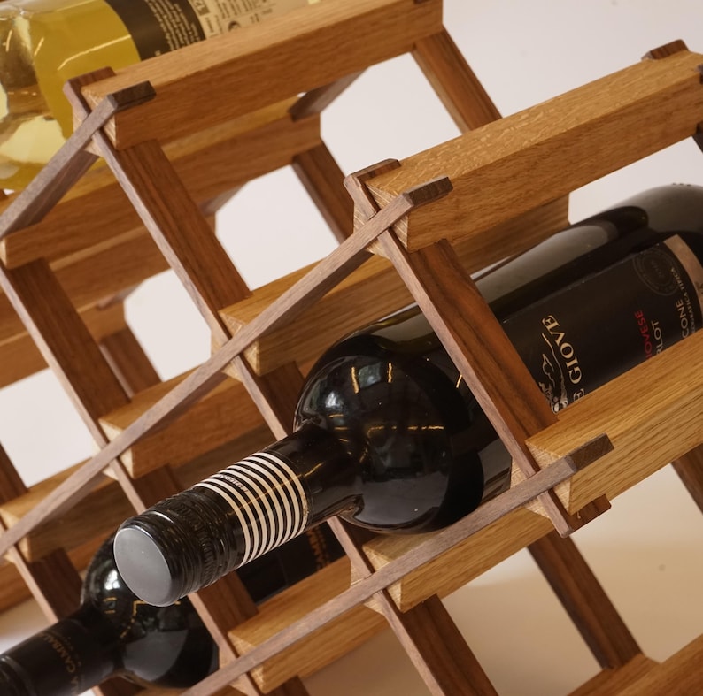 Custom Solid Wood Wine Rack // Wine Holder // Hosting Decor image 3