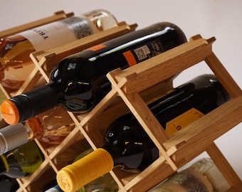 Oak Wine Rack // Handmade Custom Wooden Wine Racks // Many Sizes available