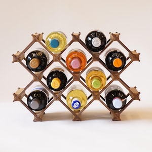 Custom Solid Wood Wine Rack // Wine Holder // Hosting Decor image 14