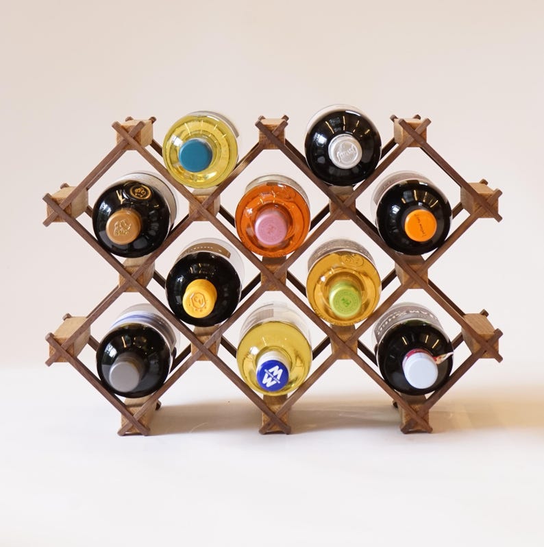 Custom Solid Wood Wine Rack // Wine Holder // Hosting Decor image 14