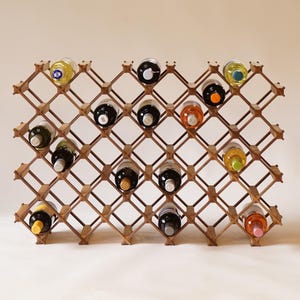 Custom Solid Wood Wine Rack // Wine Holder // Hosting Decor 6x4 (42/44 Bottles)