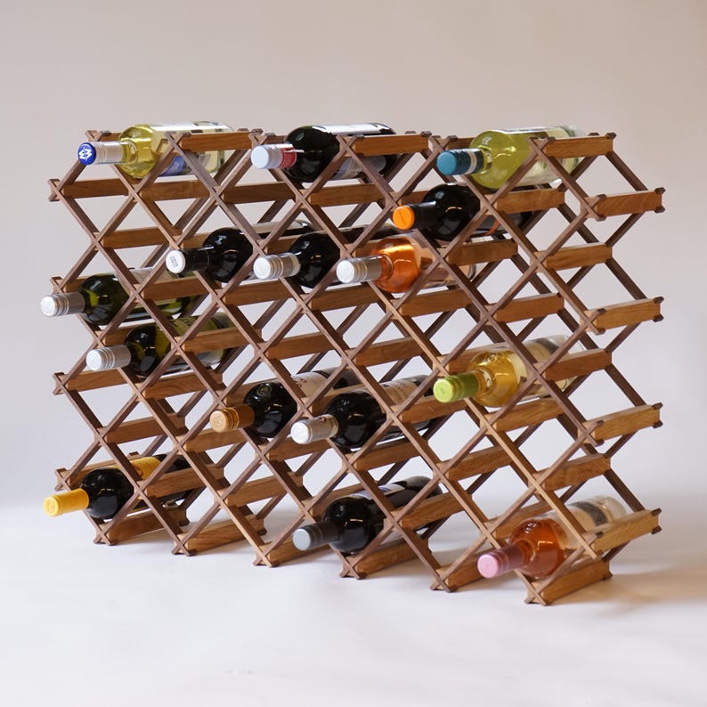 Custom Solid Wood Wine Rack // Wine Holder // Hosting Decor image 7