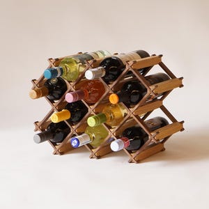 Custom Solid Wood Wine Rack // Wine Holder // Hosting Decor 3x2 (9/10 Bottles)