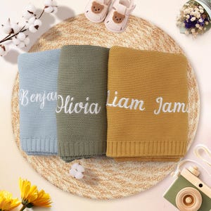Baby Blanket with Name,Personalized Name Blanket,Embroidered Baby Blanket,Cotton Baby Blanket,Baby shower Gift,Newborn Baby Girl Gift