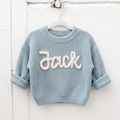 Personalized Baby Sweater With Name,Custom Toddler Sweaters,Hand embroidered baby sweater,Gift for Niece or Granddaughter or Daughter